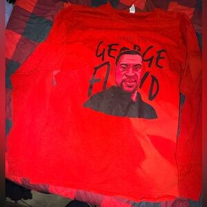 Jerzees Vibrant Red Long Sleeve Shirt